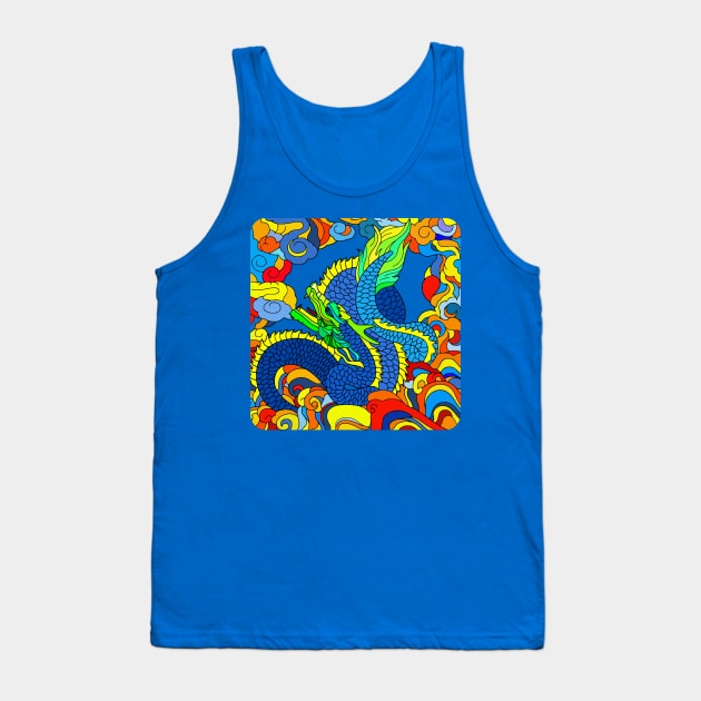 Colorful Sea Serpent Tank Top by AlondraHanley